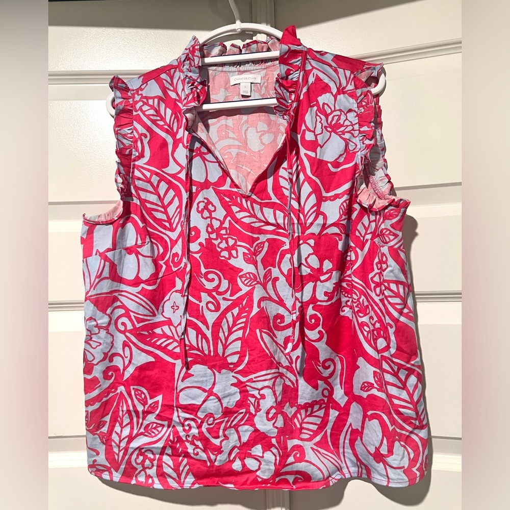 Charter Club Ruffle Sleeveless Top